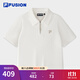 斐樂(lè )（FILA）FUSION斐樂(lè )潮牌女子針織短袖衫2025夏新款時(shí)尚修身翻領(lǐng)上衣 云白色-WT M 165/84A/M