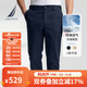 諾帝卡（NAUTICA）【大促爆款】男裝25春夏新款經(jīng)典舒適棉氨直筒微彈休閑褲男PO5131 藏青4NV 32