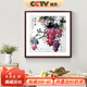 良木 紫氣東來(lái)餐廳裝飾畫(huà)大師純手繪事事如意客廳掛畫(huà)背景墻壁畫(huà)實(shí)木 A-紫氣東來(lái) 60*60CM（雅致紅木框+有機玻璃）
