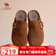 駱駝（CAMEL）女鞋2026年春季新款休閑復古包頭款勃肯鞋女平底圓頭單鞋外穿拖鞋 L26S700001焦糖 37
