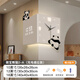 金畫(huà)板客廳轉角時(shí)鐘萬(wàn)年歷電子鐘雙面掛鐘現代簡(jiǎn)約創(chuàng  )意壁燈拐角掛墻鐘表 萌寶熊貓2A--加燈/感應開(kāi)關(guān)（無(wú)需留線(xiàn)，送專(zhuān)用電源） 12英寸/30cmx30cmx30cm