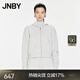 JNBY/江南布衣春秋衛(wèi)衣開衫細(xì)閃連帽棉混紡抽繩開襟外套5O9414570 044/珠光銀 M