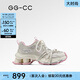 GG-CC【徐若晗同款】幻夜粒子夏季新款做舊厚底老爹鞋網(wǎng)鞋子女G25S9709 粉色 36