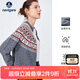Navigare意大利小帆船針織開(kāi)衫女復古風(fēng)毛衣外套2334093511 灰紅 M 