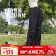 駱駝（CAMEL）工裝運動(dòng)褲新款多口袋高腰彈力抽繩束腳褲徒步登山褲女