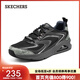 斯凱奇（Skechers）男鞋秋季復古跑步鞋氣墊鞋輕質(zhì)減震運動(dòng)鞋戶(hù)外休閑慢跑鞋802025 全黑色/BBK 42