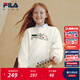 FILA【抗菌功能】斐樂(lè )兒童童裝2025年冬季新款男女童小童加絨衛衣 麥芽糖白-IV 165
