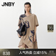 JNBY/江南布衣25春夏新品郁金香連衣裙A型寬松短袖圓領(lǐng)5P3G14440 269/綠卡其 S
