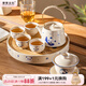 摩登主婦mototo陶瓷泡茶壺2025新款茶水壺專(zhuān)用提梁壺茶杯蓋碗套裝 熊貓茶具套裝（一壺四杯+托盤(pán)）