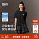 森馬（Semir）迪士尼短袖t恤女中長(cháng)款寬松圓領(lǐng)上衣25夏涼感打底衫109325100025