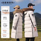 NPZ輕奢男裝冬季長(cháng)款鵝絨羽絨服男極寒過(guò)膝輕便加厚防寒保暖連帽外套 燕麥色（棕色大毛領(lǐng)90%白鵝絨） XL （建議130-150斤）