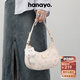 hanayo品牌新款斜挎包包女款2025年新月包通勤百搭腋下包單肩包 BLLSH8059 米白色