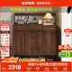 全友家居  新中式鞋柜多功能實(shí)木框架入戶(hù)玄關(guān)收納儲物靠墻柜子家具