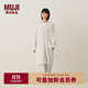 無(wú)印良品（MUJI） 女式 發(fā)熱毛毛紗 家居長(cháng)開(kāi)衫 睡衣上衣單件家居服秋季可外穿保暖 米色 S -M（160/84A）