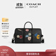 蔻馳（COACH）奧萊男士男包經(jīng)典標志老花貼飾VENTURER 手提包旅行通勤 青銅色硬件/炭黑色 混合色