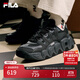 FILA 斐樂(lè )官方男鞋CROISSANT摩登運動(dòng)鞋可頌鞋老爹鞋 黑/影黑灰-BC 42