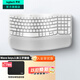 羅技（Logitech）Wave Keys人體工學(xué)鍵盤(pán) 無(wú)線(xiàn)藍牙鍵盤(pán)辦公平板ipad鍵盤(pán)Mac筆記本薄膜鍵盤(pán) 家用雙模帶掌托傾角支架 Wave Keys白色(帶Bolt接收器)