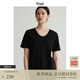旅途原品ltyp 醋酸t恤女三醋酸短袖進(jìn)口百搭廓形T秋季簡(jiǎn)約純色上衣 靜謐黑-日本三醋酸 XS （現貨）