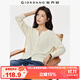 佐丹奴七分袖針織衫女寬松空調(diào)衫小V領(lǐng)插肩針織開衫13355758