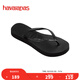 havaianas哈唯納SlimFlatform厚底人字拖女夏外穿增高夾腳涼拖鞋 0090-火耀黑 37 37/38巴西碼