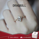 DRAGBOLL鉆戒純銀戒指女求婚訂婚戒指生日禮物送女友老婆紀念日情人節(jié)禮物 閉口尺碼聯(lián)系客服