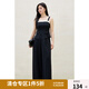 獨(dú)束大碼女裝拼接撞色氣質(zhì)顯瘦套裝2025春季新品吊帶休閑褲兩件套 褲子 3XL (尺碼：5)