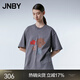 JNBY/江南布衣夏季女裝純棉T恤寬松休閑圓領(lǐng)短袖女通勤5O4113540 072/中雜灰 S
