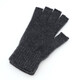 木羚羊加厚半指100純羊絨手套女男秋冬保暖針織毛線(xiàn)手套露指觸屏學(xué)生 碳灰 加厚 男女通用 均碼