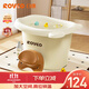 日康（rikang）泡澡桶 嬰兒洗澡盆 兒童洗澡桶 浴缸浴桶贈浴凳 米色 X1001-3
