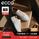 愛(ài)步（ECCO） 秋冬牛皮系帶休閑板鞋 柔酷7號男鞋470824 白色/棕色41 HL
