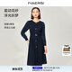 NAERSI娜爾思圓領(lǐng)修身顯瘦連衣裙2025年秋季新款裙子女(配腰帶) 暗青紫色 3XL