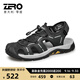 零度Zero涼鞋男2025夏季戶(hù)外休閑沙灘鞋舒適魔術(shù)貼可調節男士包頭拖鞋 283-黑色 【松緊帶】 42