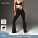 Calvin KleinJeans25春秋女士美式復(fù)古懷舊微彈ck高腰喇叭褲牛仔褲47B948G CLT-牛仔黑 27