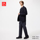 優(yōu)衣庫男裝彈力九分褲/商務(wù)通勤西褲褲子25秋冬新款479349 69 藏青色 M /170/80A