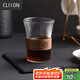 CLITON掛耳咖啡杯日式豎紋防燙玻璃杯子茶杯家用高顏值拿鐵大容量濃縮杯