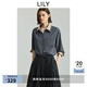 LILY樂麗絲2025秋新款女裝格雷系法式假兩件翻領(lǐng)氣質(zhì)通勤襯衫外套 501灰色 L