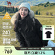 駱駝（CAMEL）【王俊凱同款】戶(hù)外羽絨服男女中長(cháng)款700蓬防潑水加厚御寒外套