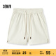 森馬（Semir）森馬休閑褲女松緊腰寬松直筒褲潮流夏開(kāi)叉質(zhì)感短褲基礎百搭運動(dòng)風(fēng) 白色調00411 S /155/62A
