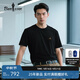 比音勒芬（Biemlfdlkk）【安心品質(zhì)冰舒棉】2025夏新款男士上衣親膚休閑運動(dòng)圓領(lǐng)短袖T恤 07黑 XL （110）