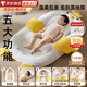 新安代嬰兒床中床新生兒0-3歲床 睡覺(jué)可移動(dòng)便攜式嬰兒床折疊床 小雞床+斜坡墊+腿托+手搖鈴玩具