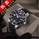【二手99新】浪琴（LONGINES）康卡斯系列男表運動(dòng)系列自動(dòng)機械男士腕表二手奢侈品腕表 L3.742.4.56.6 黑盤(pán)膠帶 新機芯