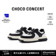 CHOCO CONCERT井柏然同款設計鞋履 圓方不對稱(chēng)球鞋 運動(dòng)板鞋拼色厚底休閑鞋 黑色 37