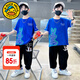 G.duck童裝男童夏裝套裝兒童衣服中大童夏裝防蚊褲套裝男孩短袖小學(xué)生 藍色【303款 】 170 尺碼15~16歲【160-170cm】