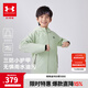 安德瑪（Under Armour）童裝秋裝兒童外套休閑百搭男童運動(dòng)服連帽三防加絨上衣244122115 淺綠 170