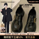 CAMILA KSENIA小皮鞋女2025新款百搭時(shí)尚夏季防滑厚底復(fù)古柔軟英倫風(fēng)軟底樂福鞋 黑色 36