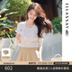 歌力思（ELLASSAY）【博主同款】秋季新款100%綿羊毛曠野美拉德柔軟修身針織衫女 純凈白 S