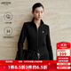艾諾絲雅詩(shī)【商場(chǎng)同款】2025冬季新款通勤百搭修身上衣全棉短外套女40931092 黑色 L