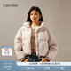 Calvin KleinJeans秋冬女士休閑通勤ck印花短款立領(lǐng)鴨絨羽絨服外套J224789 ABJ-水紅 XS