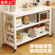 超澤天碩廚房置物架落地多層多功能帶輪可移動(dòng)小推車(chē)儲物柜收納架工作臺 三層：長(cháng)60寬25高83【帶輪款】默認全白