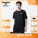 BOY LONDON【小logo】春夏情侶款簡(jiǎn)約休閑雙色針織短袖T恤N01916 黑色 XL